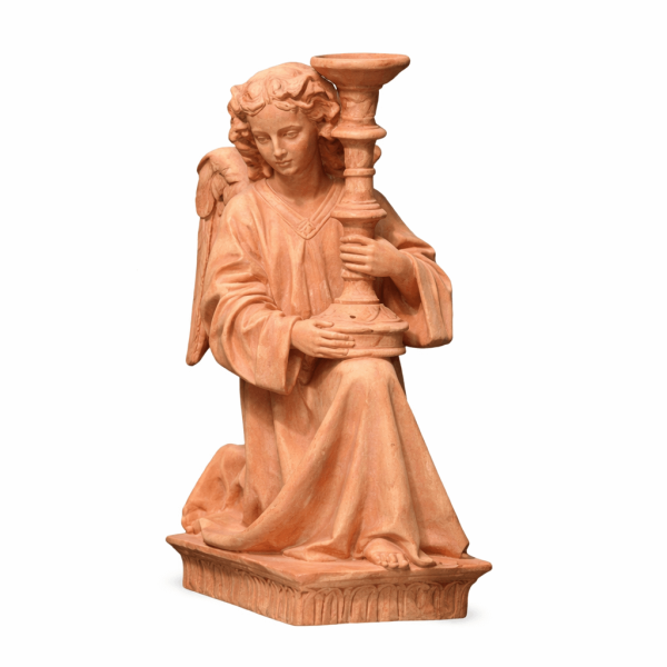 Statue kniender Erzengel aus Terracotta Impruneta – 48 cm, frostfest bis -30°C